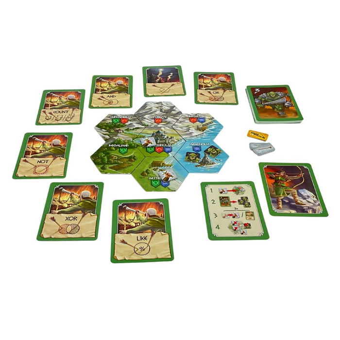 Compus ARQUERAS DE NAND - Juego de Mesa Educativo para Aprender Bases de Datos, Lógica y Pensamiento Computacional, 1-2 Jugadores, a Partir de 10 Años, Partidas de 20-30 Minutos