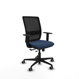 PIQUERAS Y CRESPO Silla de oficina Haches Azul marino y Negro