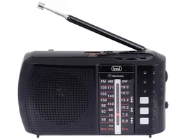 Trevi 0RA7F2000 Radio Portátil Analógica y Digital AM/FM/SO MP3 USB MicroSD con Pantalla y Batería de Litio Color Negro