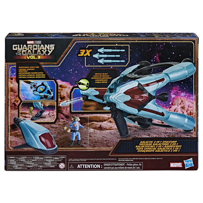 Hasbro Nave Espacial Galáctica Marvel Guardianes de la Galaxia con Figura de Rocket Hasbro Nave Espacial Galáctica Marvel Guardianes de la Galaxia con Figura de Rocket