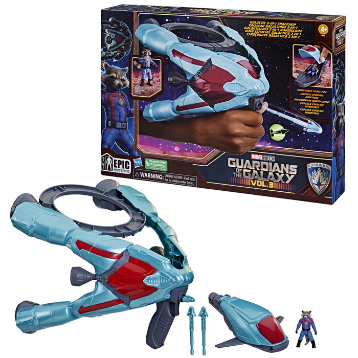 Hasbro Nave Espacial Galáctica Marvel Guardianes de la Galaxia con Figura de Rocket Hasbro Nave Espacial Galáctica Marvel Guardianes de la Galaxia con Figura de Rocket
