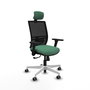 PIQUERAS Y CRESPO Silla de oficina Yunquera con mecanismo Sincro, Verde esmeralda y Negro