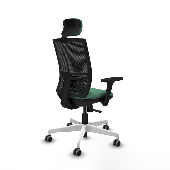 PIQUERAS Y CRESPO Silla de oficina Yunquera con mecanismo Sincro, Verde esmeralda y Negro PIQUERAS Y CRESPO Silla de oficina Yunquera con mecanismo Sincro, Verde esmeralda y Negro
