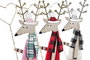 DKD Home Decor Figura Navidad Fantasia Rojo Rosa MDF LED 4 x 27 x 11 cm (6 Unidades)