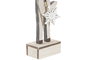 DKD Home Decor Figura Navidad Fantasia Rojo Rosa MDF LED 4 x 27 x 11 cm (6 Unidades)