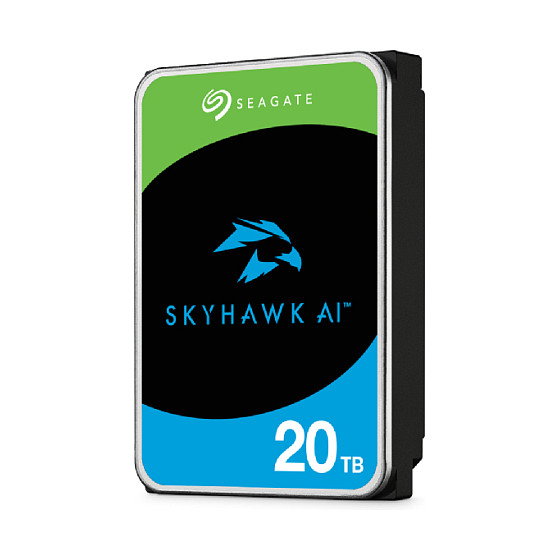 Seagate Skyhawk AI Surveillance Hard Drive 20TB SATA III 6Gb/s 7200RPM 512MB Cache 3.5" HDD, Optimizado para Video y Inteligencia Artificial, CMR, Helio