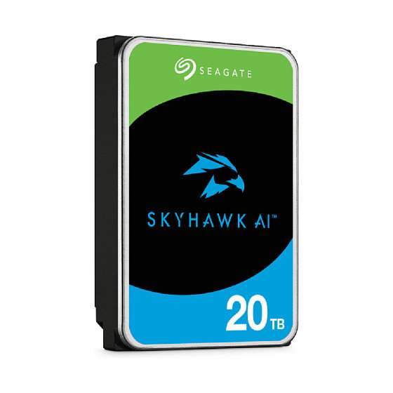 Seagate Skyhawk AI Surveillance Hard Drive 20TB SATA III 6Gb/s 7200RPM 512MB Cache 3.5" HDD, Optimizado para Video y Inteligencia Artificial, CMR, Helio