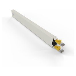 PATCHBOX Kupferkassette 8RU (0,8 m), Cat. 6a, U/FTP, PoE, gelb patchbox.one