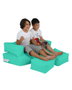 Atelier Del Sofa Puf de Jardín Doble Turquesa 100x50x20 cm