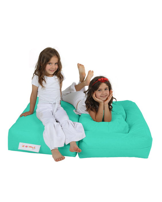 Atelier Del Sofa Puf de Jardín Doble Turquesa 100x50x20 cm Atelier Del Sofa Puf de Jardín Doble Turquesa 100x50x20 cm