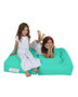 Atelier Del Sofa Puf de Jardín Doble Turquesa 100x50x20 cm