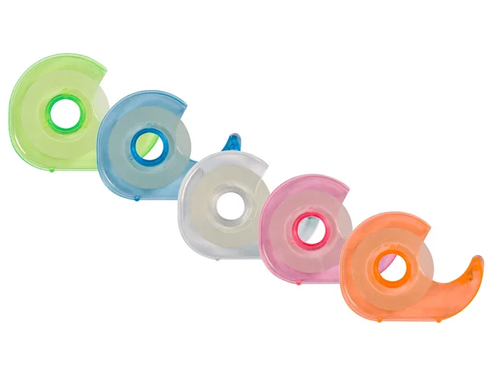 Q-connect Portarrollos Miniatura, Para Cinta Adhesiva de 33 m x 19 mm, Incluye Cinta, Dimensiones 125x100x29 mm, Presentación en Blíster