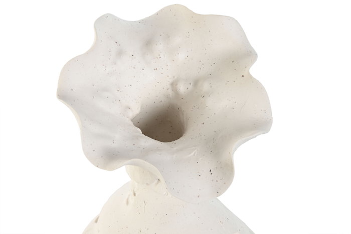 DKD Home Decor Jarrón de Cerámica Orgánico Artesanal Blanco DKD Home Decor Jarrón de Cerámica Orgánico Artesanal Blanco