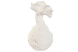 DKD Home Decor Jarrón de Cerámica Orgánico Artesanal Blanco