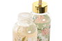 DKD Home Decor Surtido de 2 Botellas de Borosilicato 550 ml, Verde y Beige