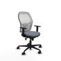 PIQUERAS Y CRESPO Silla de oficina Jorquera con mecanismo Sincro, Gris y Blanco