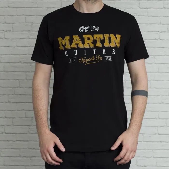 MARTIN CF Martin Authentic Camiseta Negra W/Logo Talla S