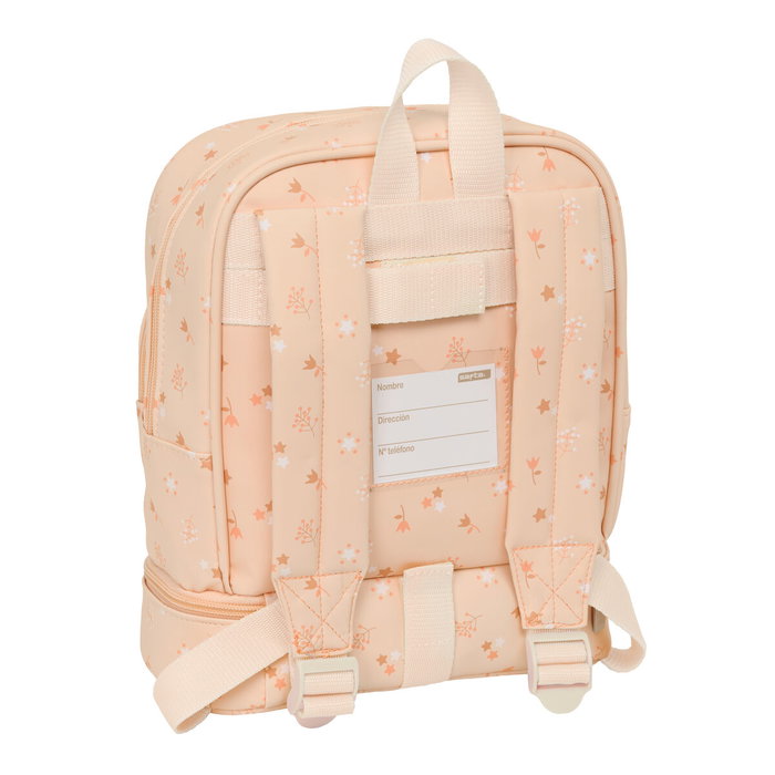 Safta Mochila Portameriendas Flores y Zorrito Preescolar