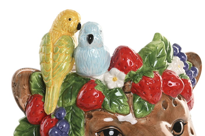 DKD Home Decor Centro de Mesa de Cerámica Animal Marrón 25x23x23,5 cm DKD Home Decor Centro de Mesa de Cerámica Animal Marrón 25x23x23,5 cm