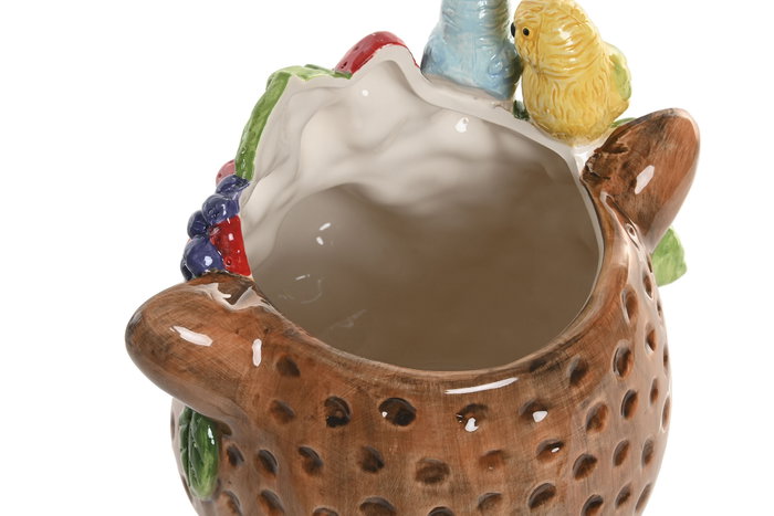 DKD Home Decor Centro de Mesa de Cerámica Animal Marrón 25x23x23,5 cm DKD Home Decor Centro de Mesa de Cerámica Animal Marrón 25x23x23,5 cm