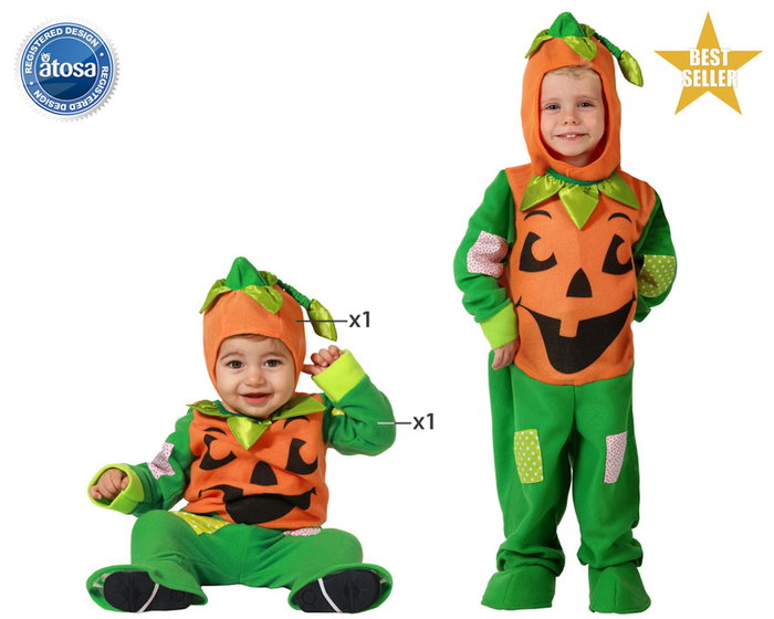 Disfraz Calabaza Niño Bebé con Capucha y Mono Disfraz Calabaza Niño Bebé con Capucha y Mono