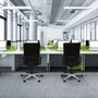 PIQUERAS Y CRESPO Silla de oficina Zulema con mecanismo Sincro/Traslack, Gris oscuro y Negro