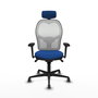 PIQUERAS Y CRESPO Silla de oficina Jorquera Azul con mecanismo Sincro