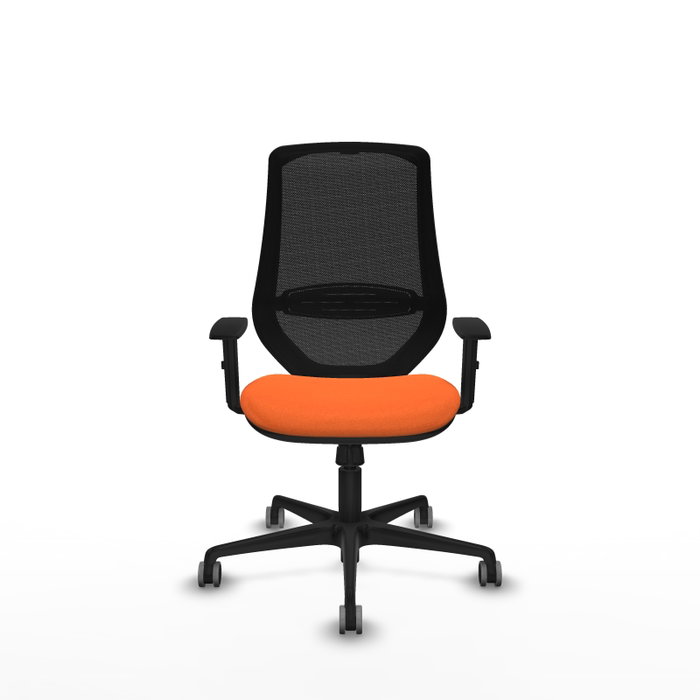 PIQUERAS Y CRESPO Silla de oficina Mardos con mecanismo Sincro, Naranja y Negro PIQUERAS Y CRESPO Silla de oficina Mardos con mecanismo Sincro, Naranja y Negro
