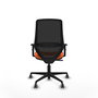 PIQUERAS Y CRESPO Silla de oficina Mardos con mecanismo Sincro, Naranja y Negro