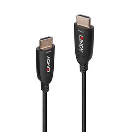 Lindy Cable HDMI Híbrido de Fibra Óptica 20m, 8K60Hz, 48Gbps, HDR Dinámico, eARC, VRR, ALLM, QFT