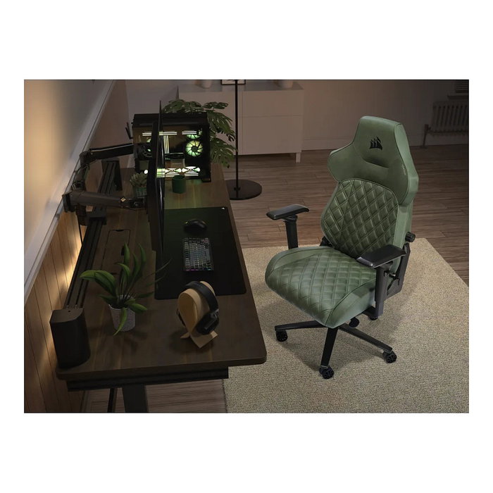 Corsair TC500 LUXE Silla Gaming, Asiento y Respaldo Acolchado en Verde, Ajuste 3D de Reposabrazos, para Usuario de hasta 180 cm y 120 kg Corsair TC500 LUXE Silla Gaming, Asiento y Respaldo Acolchado en Verde, Ajuste 3D de Reposabrazos, para Usuario de hasta 180 cm y 120 kg
