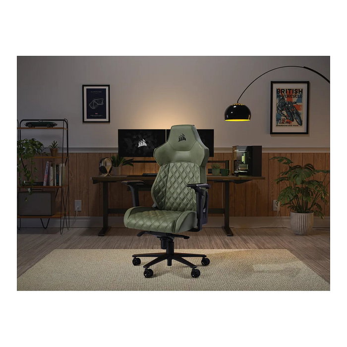 Corsair TC500 LUXE Silla Gaming, Asiento y Respaldo Acolchado en Verde, Ajuste 3D de Reposabrazos, para Usuario de hasta 180 cm y 120 kg Corsair TC500 LUXE Silla Gaming, Asiento y Respaldo Acolchado en Verde, Ajuste 3D de Reposabrazos, para Usuario de hasta 180 cm y 120 kg
