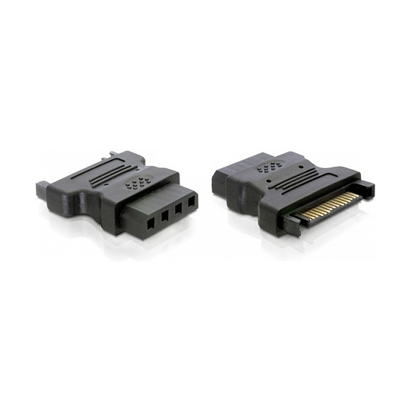 DeLOCK Adaptador de Alimentación SATA de 15 pines a IDE de 4 pines, Negro DeLOCK Adaptador de Alimentación SATA de 15 pines a IDE de 4 pines, Negro