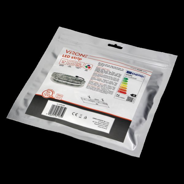 ORNO Tira LED RGB 12V 5050 5 Metros IP63, LD-13/5M/RGB