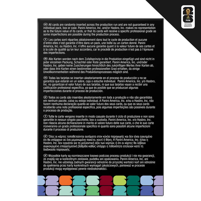 Monopoly FIFA Panini Prizm Booster Pack Leyendas - Caja de 24 Cartas Coleccionables