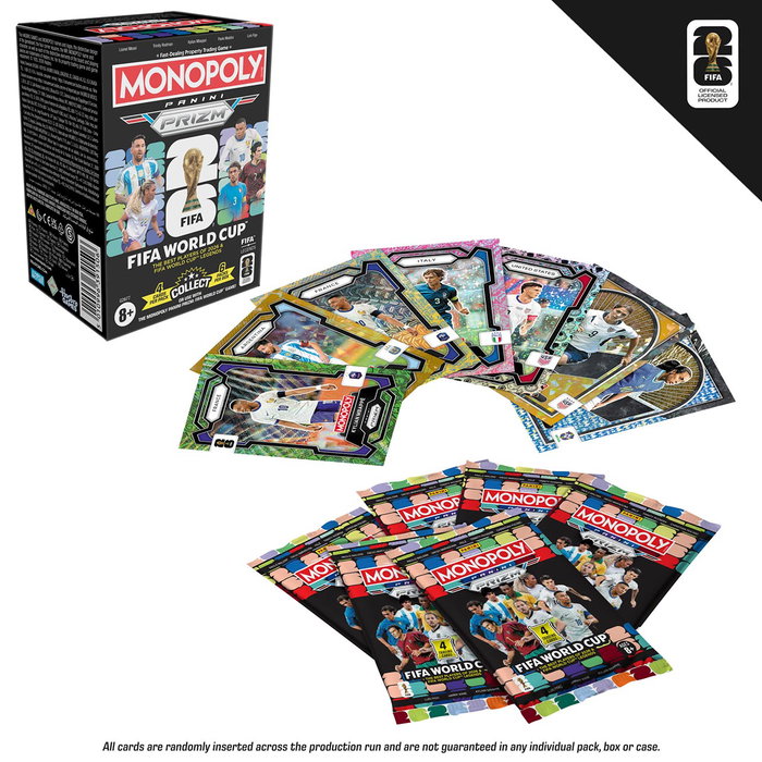 Monopoly FIFA Panini Prizm Booster Pack Leyendas - Caja de 24 Cartas Coleccionables