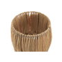 DKD Home Decor Lámpara de Sobremesa de Fibra Marrón 25x25x52 cm