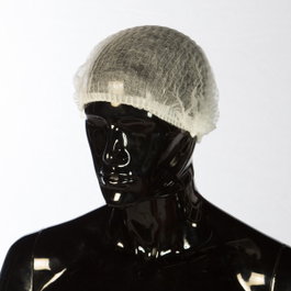 Gorro de polipropileno blanco tipo acordeón