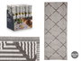 Giftdecor Alfombra Rombos Blanco Gris 60 x 150 cm (Set de 24)