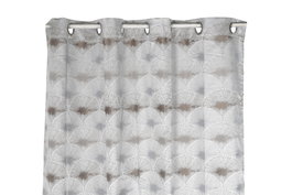 DKD Home Decor Cortina de Poliéster Gris 140x270 cm 180 GSM