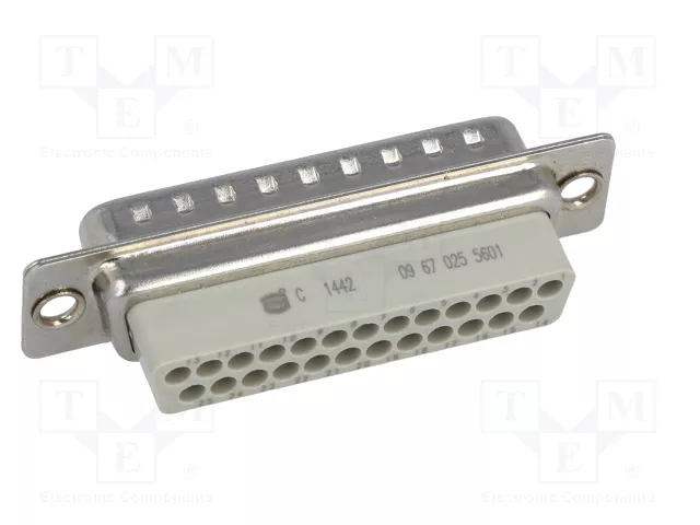 HARTING Conector D-Sub macho de 25 pines para transferencia de datos