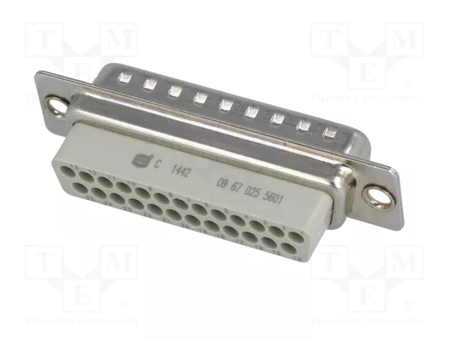 HARTING Conector D-Sub macho de 25 pines para transferencia de datos