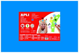 Goma Eva Apli Hoja 40X60 Cm Azul Paquete De 5