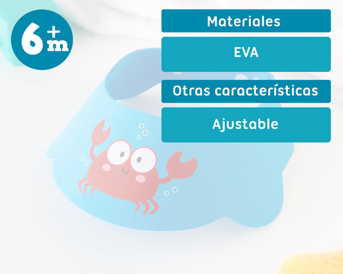 KioKids Visera Antilágrimas Baño Cangrejo Azul +9 Meses Material EVA KioKids Visera Antilágrimas Baño Cangrejo Azul +9 Meses Material EVA