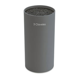 3 Claveles Taco Universal Cuchillos Gris ø11 x 22 cm Apto Lavavajillas Interior Fibras Lavables Desmontable
