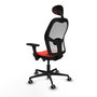 PIQUERAS Y CRESPO Silla de oficina Jorquera con mecanismo Sincro/Traslack, Naranja oscuro y Blanco