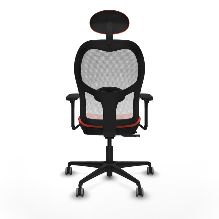 PIQUERAS Y CRESPO Silla de oficina Jorquera con mecanismo Sincro/Traslack, Naranja oscuro y Blanco