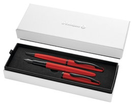 Pelikan Set de bolígrafo y estilográfica Jazz Noble rojo