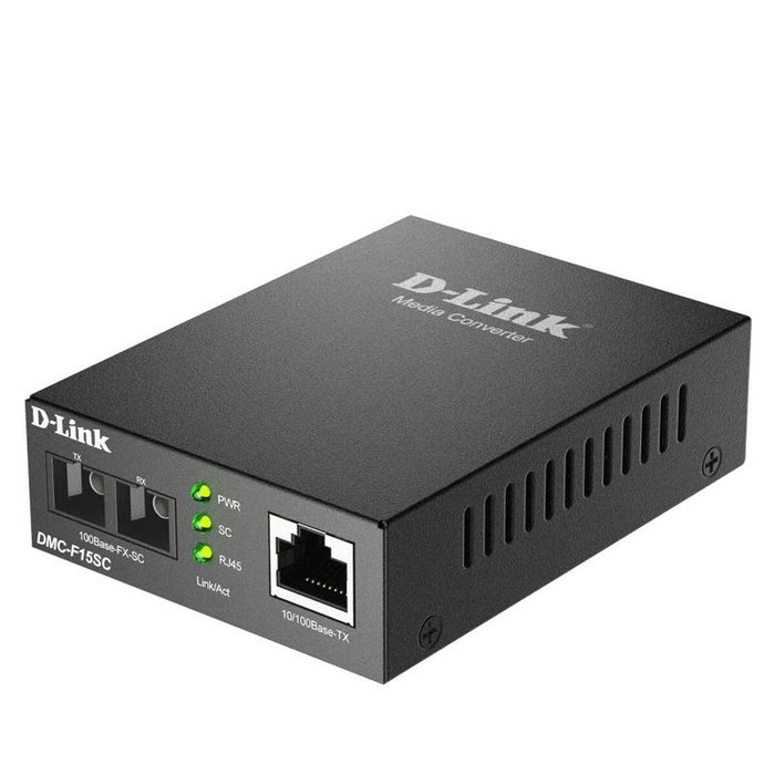 D-Link DMC-F15SC Convertidor de medios 10/100 Base-TX a 100Base-FX SC multimodo 15km D-Link DMC-F15SC Convertidor de medios 10/100 Base-TX a 100Base-FX SC multimodo 15km