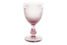 DKD Home Decor Juego de 6 Copas de Cristal Grabadas Rosa Diamond Garbo